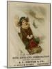 A. L. Foster & Co., A Girl on a Toboggan Sledding Down Hill, National Museum of American History-null-Mounted Art Print