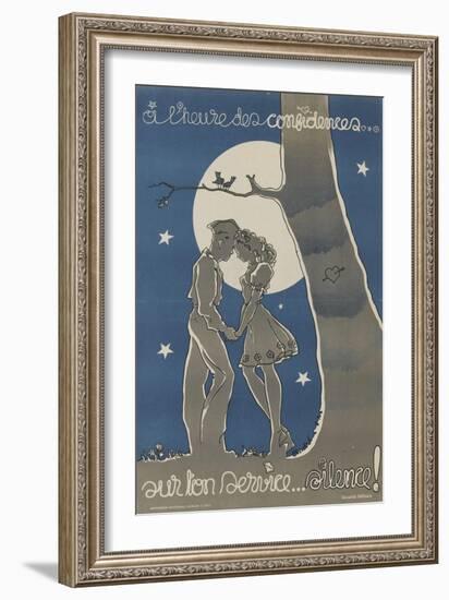 A l'heure des confidences, sur ton service...silence!-null-Framed Giclee Print