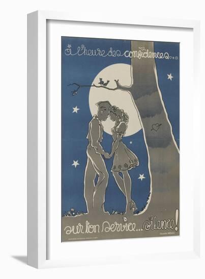 A l'heure des confidences, sur ton service...silence!-null-Framed Giclee Print