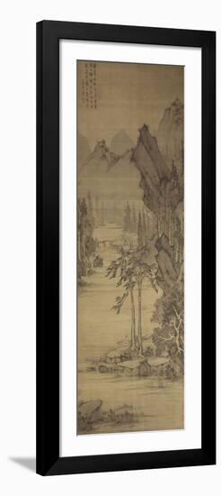 "A l'heure où la brume descend et les ombres s'allongent", paysage-Zhengming Wen-Framed Giclee Print