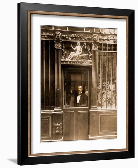 A? L'Homme Arme?, 25 Rue des Blancs Manteaux, Paris 1900-Eugène Atget-Framed Photographic Print