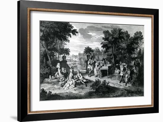 A L'Ombre Des Bosquets Dans Un Beau Jour D'Eté..C.1710-Bernard Picart-Framed Giclee Print