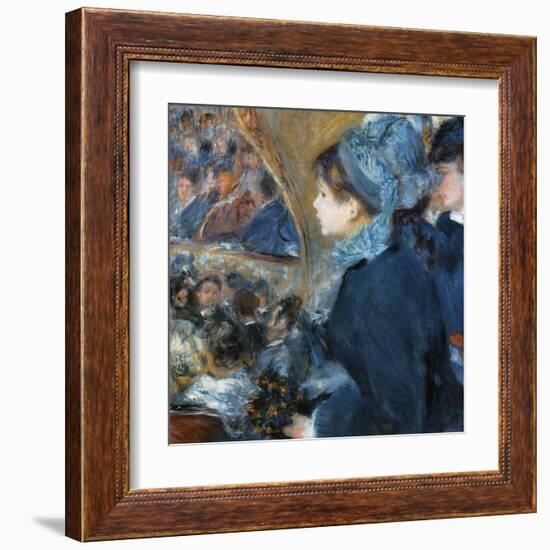 À l'opéra-Pierre-Auguste Renoir-Framed Art Print