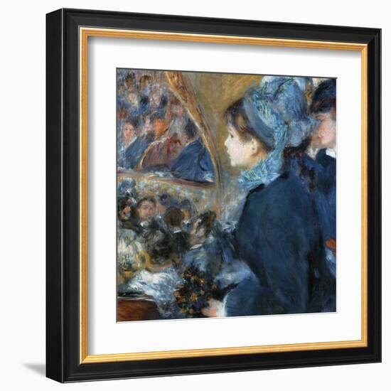 À l'opéra-Pierre-Auguste Renoir-Framed Art Print