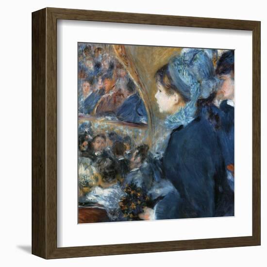 À l'opéra-Pierre-Auguste Renoir-Framed Art Print