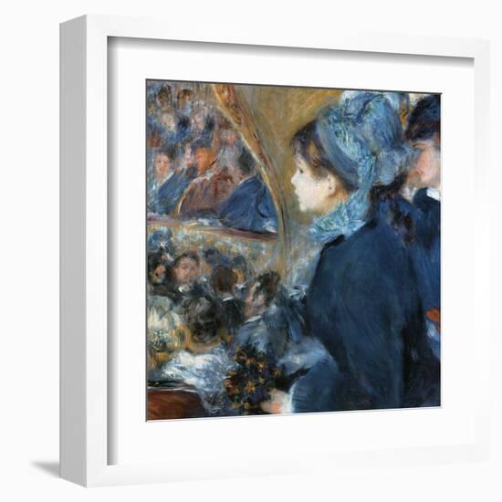 À l'opéra-Pierre-Auguste Renoir-Framed Art Print