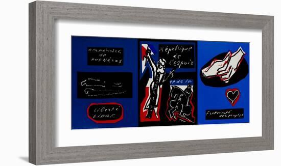 A La Mémoire De Nos Héros-Ladislas Kijno-Framed Serigraph