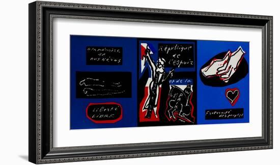 A La Mémoire De Nos Héros-Ladislas Kijno-Framed Serigraph