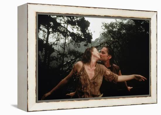 A la poursuite du diamant vert Romancing the stone by Robert Zemeckis with Kathleen Turner and Mich-null-Framed Stretched Canvas