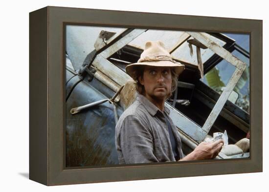 A la poursuite du diamant vert Romancing the stone by Robert Zemeckis with Michael Douglas, 1984 (p-null-Framed Stretched Canvas