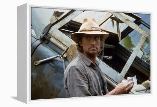 A la poursuite du diamant vert Romancing the stone by Robert Zemeckis with Michael Douglas, 1984 (p-null-Framed Stretched Canvas