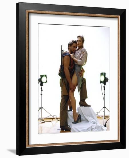 A la poursuite du diamant vert Romancing the stone by Robert Zemeckis with Michael Douglas and Kath-null-Framed Photo