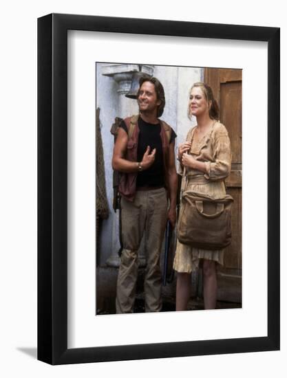 A la poursuite du diamant vert Romancing the stone by Robert Zemeckis with Michael Douglas and Kath-null-Framed Photo