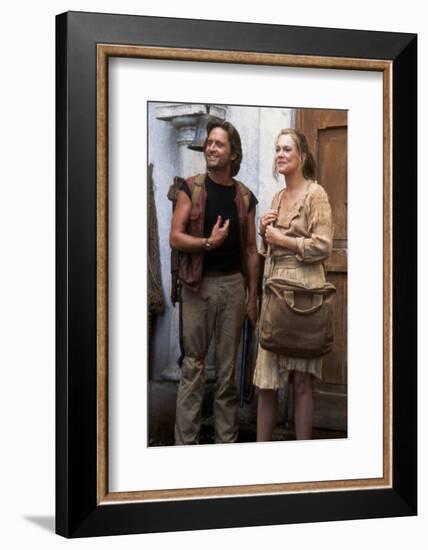 A la poursuite du diamant vert Romancing the stone by Robert Zemeckis with Michael Douglas and Kath-null-Framed Photo