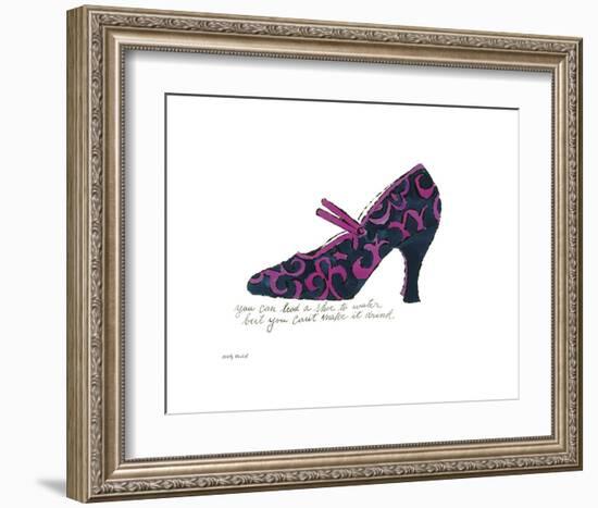 A La Recherche du Shoe Perdu, 1955 (Blue & Pink Shoe)-Andy Warhol-Framed Art Print