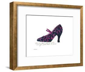 A La Recherche du Shoe Perdu, 1955 (Blue & Pink Shoe)-Andy Warhol-Framed Art Print