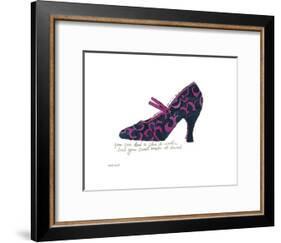 A La Recherche du Shoe Perdu, 1955 (Blue & Pink Shoe)-Andy Warhol-Framed Art Print