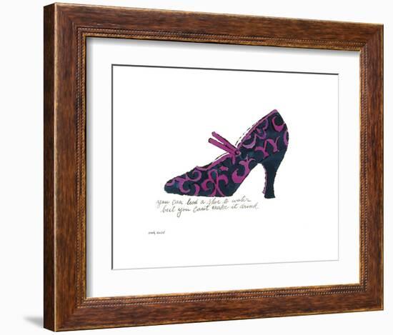 A La Recherche du Shoe Perdu, 1955 (Blue & Pink Shoe)-Andy Warhol-Framed Art Print