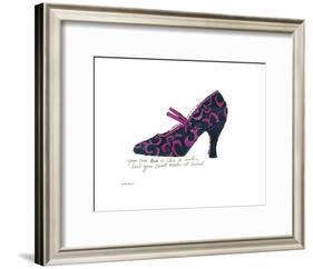 A La Recherche du Shoe Perdu, 1955 (Blue & Pink Shoe)-Andy Warhol-Framed Art Print