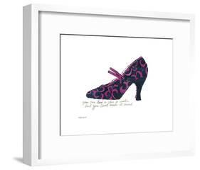 A La Recherche du Shoe Perdu, 1955 (Blue & Pink Shoe)-Andy Warhol-Framed Art Print