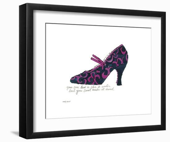 A La Recherche du Shoe Perdu, 1955 (Blue & Pink Shoe)-Andy Warhol-Framed Art Print