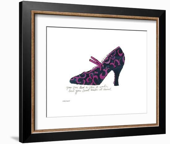 A La Recherche du Shoe Perdu, 1955 (Blue & Pink Shoe)-Andy Warhol-Framed Art Print