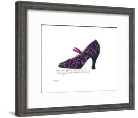A La Recherche du Shoe Perdu, 1955 (Blue & Pink Shoe)-Andy Warhol-Framed Art Print