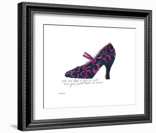 A La Recherche du Shoe Perdu, 1955 (Blue & Pink Shoe)-Andy Warhol-Framed Art Print