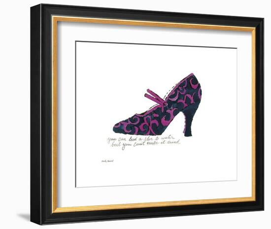 A La Recherche du Shoe Perdu, 1955 (Blue & Pink Shoe)-Andy Warhol-Framed Art Print