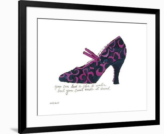 A la Recherche du Shoe Perdu, 1955 (blue & pink shoe)-Andy Warhol-Framed Art Print