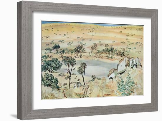 A La Sortie D'un Kpro (Cuvette) Region Du Tehad, from Dessins Et Peintures D'afrique, Executes Au C-Alexander Yakovlev-Framed Giclee Print