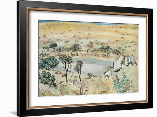 A La Sortie D'un Kpro (Cuvette) Region Du Tehad, from Dessins Et Peintures D'afrique, Executes Au C-Alexander Yakovlev-Framed Giclee Print