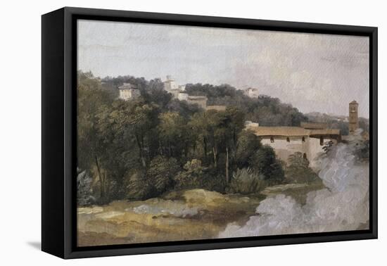 A la villa Farnèse : les maisons sur la colline-Pierre Henri de Valenciennes-Framed Premier Image Canvas