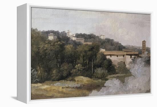 A la villa Farnèse : les maisons sur la colline-Pierre Henri de Valenciennes-Framed Premier Image Canvas