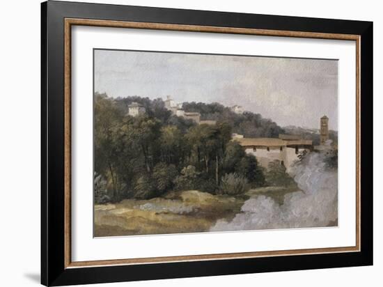 A la villa Farnèse : les maisons sur la colline-Pierre Henri de Valenciennes-Framed Giclee Print