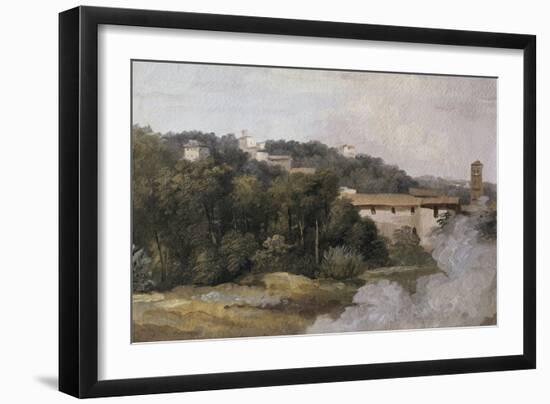 A la villa Farnèse : les maisons sur la colline-Pierre Henri de Valenciennes-Framed Giclee Print