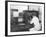 A Lab Tachnician with a Reichter Microscope at a Steelworks, Sheffield, South Yorkshire, 1962-Michael Walters-Framed Photographic Print