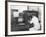 A Lab Tachnician with a Reichter Microscope at a Steelworks, Sheffield, South Yorkshire, 1962-Michael Walters-Framed Photographic Print