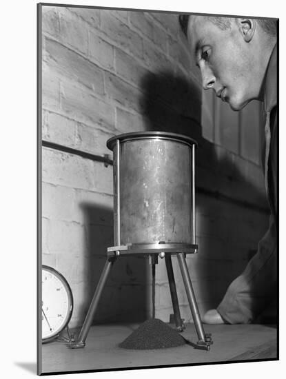 A Lab Technician Undertaking a Coal Flow Test, Mapperley Colliery, Derbyshire, 1962-Michael Walters-Mounted Photographic Print
