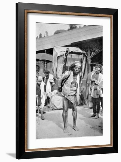 A Labourer Carrying Tea, Darjeeling, West Bengal, India, C1910-null-Framed Giclee Print