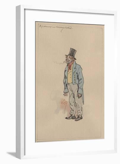 A Labourer in Holiday Clothes, c.1920s-Joseph Clayton Clarke-Framed Giclee Print