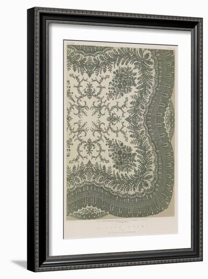 A Lace Shawl by W Vickers, Nottingham-null-Framed Giclee Print
