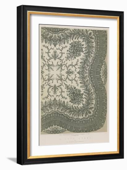 A Lace Shawl by W Vickers, Nottingham-null-Framed Giclee Print