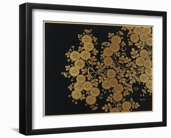 A Lacquer Box Decorated with Chrysanthemums, 20th Century-Okada Beisanjin-Framed Giclee Print