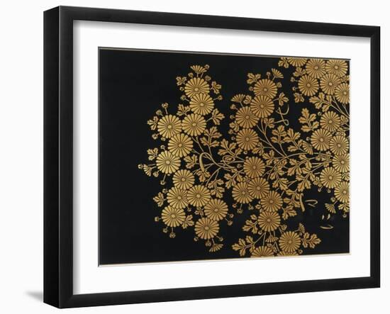 A Lacquer Box Decorated with Chrysanthemums, 20th Century-Okada Beisanjin-Framed Giclee Print