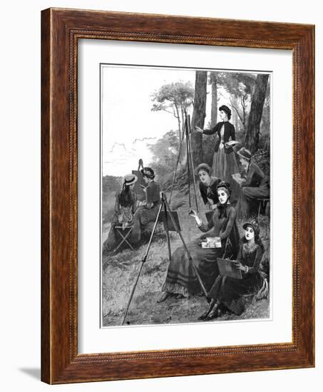 A Ladies' Sketching Club, 1885-Arthur Hopkins-Framed Giclee Print