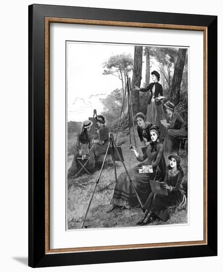 A Ladies' Sketching Club, 1885-Arthur Hopkins-Framed Giclee Print