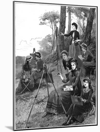 A Ladies' Sketching Club, 1885-Arthur Hopkins-Mounted Giclee Print