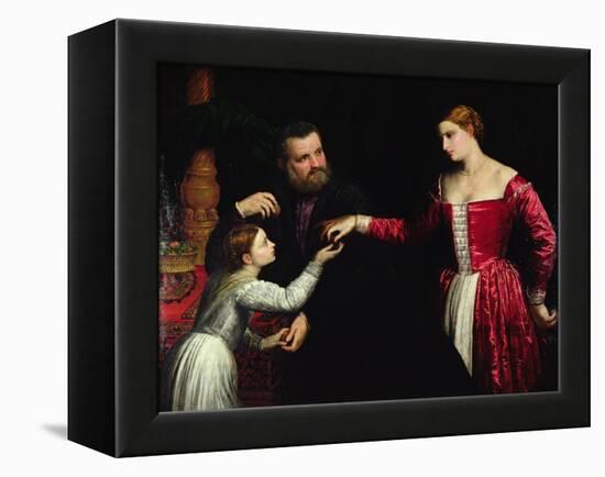 A Lady and Gentleman with their Daughter-Paris Bordone-Framed Premier Image Canvas