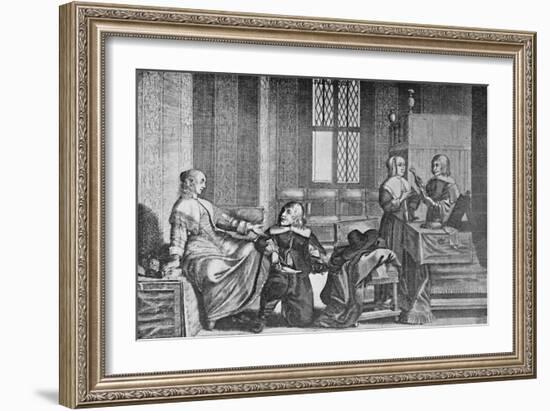 'A Lady Buying Shoes', c1650, (1903)-Wenceslaus Hollar-Framed Giclee Print